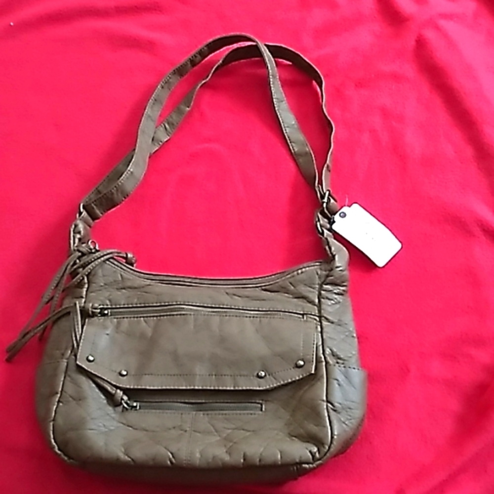 👜 NWT St. John's Bay brown faux leather purse. 👜